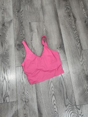 Bright Pink Sleeveless Crop Tank Top